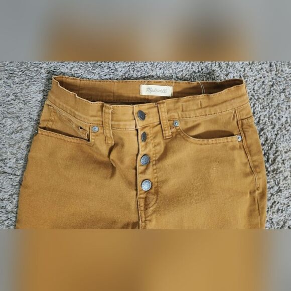Madewell 9” Mid Rise Skinny Jeans Buttonfly Front Garment-Dyed  Women Size 27 - Picture 8 of 10